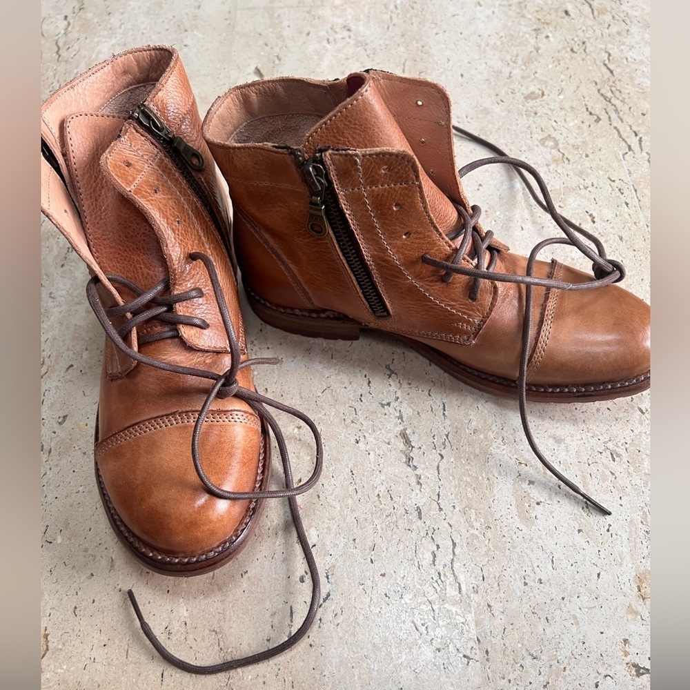 Bed Stu Bonnie II Bootie Hand Crafted Tan  Leather Women’s Size 7.5